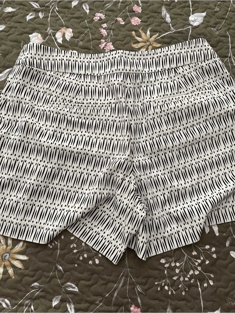 LOFT White High-Rise Jeans and white with black detail shorts. - Picture 6 of 7